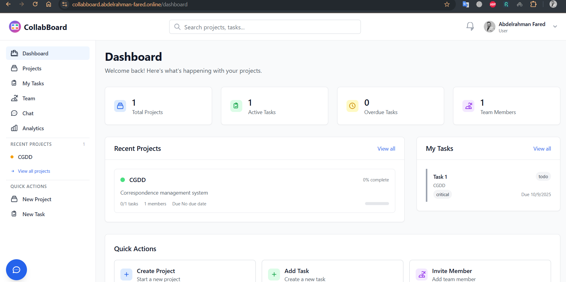 CollabBoard Project Management Platform